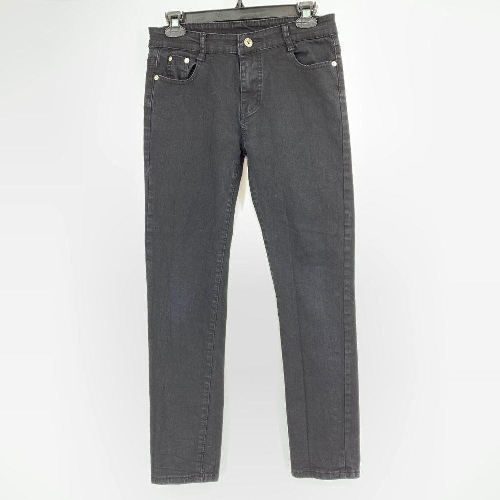 Boys Youth Fred Marshall Black Jeans Size 14 Straight leg Slim 0887 EUC